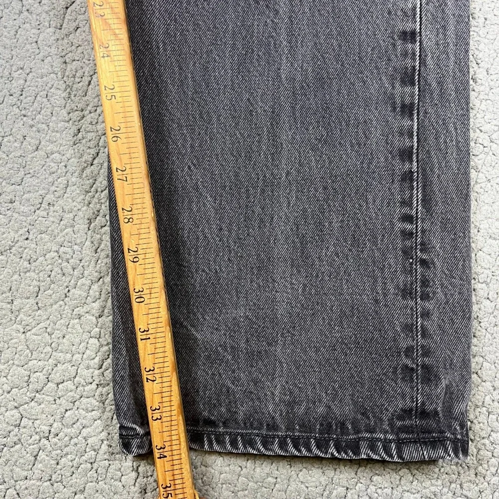 Levis 501 Original Fit Mens 38x34 Jeans Faded Black Button Fly Denim Straight